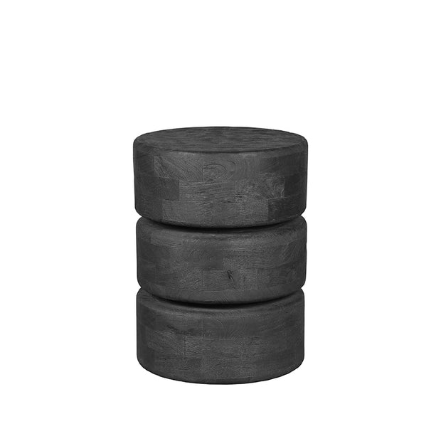 LABEL51 Bijzettafel Milly - Zwart - Mangohout - 35 cm