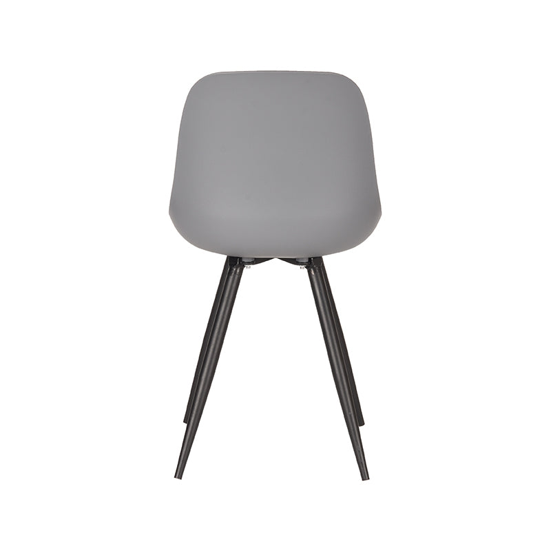 LABEL51 Eetkamerstoelen Monza - Antraciet - PP - Zwart Metalen Frame