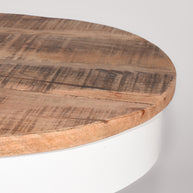 LABEL51 Bijzettafels Saria - Wit - Metaal - 44 cm - Rond