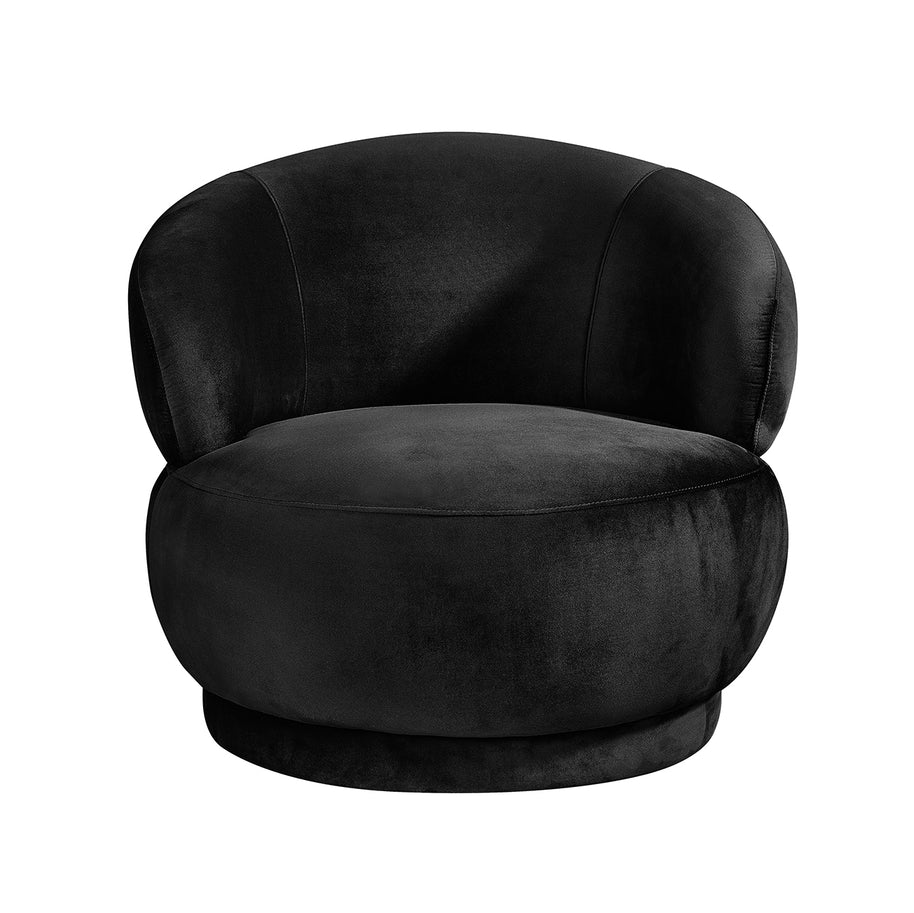 LABEL51 Fauteuils Lobby - Zwart - Velvet - 1-Zits