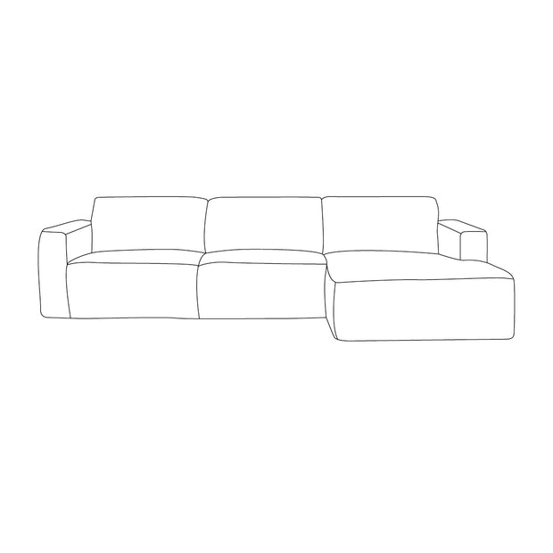 LABEL51 Hoekbanken Kay - Raven Taupe 30 - Chenille - Loungebank Rechts