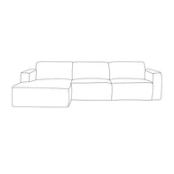 LABEL51 Hoekbanken Kay - Crown Brown 05 - Geweven - Loungebank Links