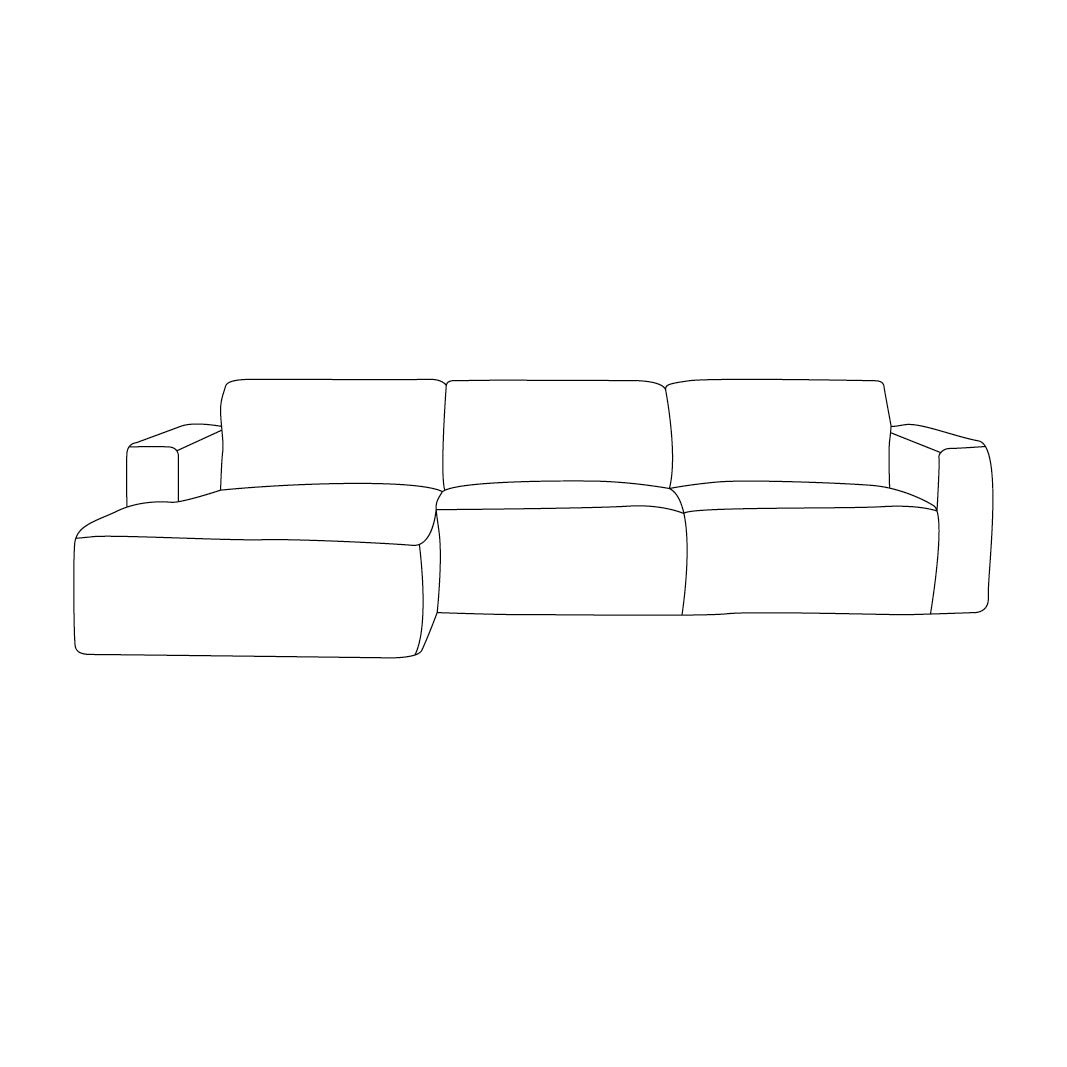 LABEL51 Hoekbanken Kay - Silencio Natural 06 - Geweven - Loungebank Links