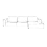 LABEL51 Hoekbanken Kay - Crown Natural 02 - Geweven - Loungebank Rechts