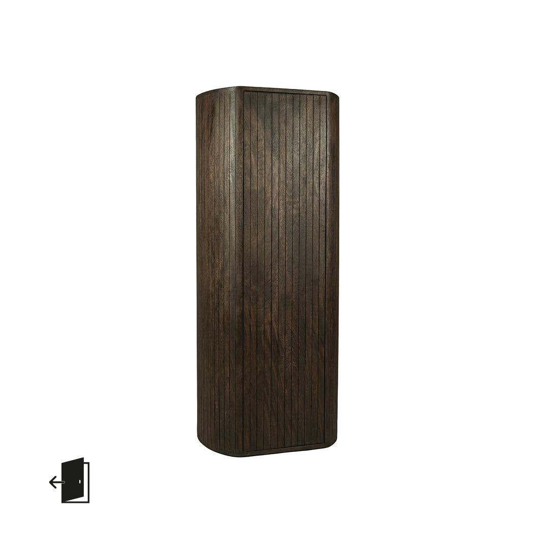 LABEL51 Bergkasten Miya - Espresso - Mangohout - 140 cm - Links