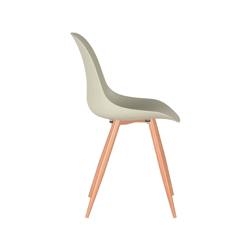 LABEL51 Eetkamerstoelen Rimini - Breeze - PP - Naturel Houtlook Frame