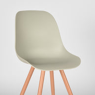 LABEL51 Eetkamerstoelen Rimini - Breeze - PP - Naturel Houtlook Frame