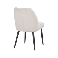 LABEL51 Eetkamerstoelen Liam - Naturel - Geweven - Zwart Metalen Frame