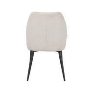 LABEL51 Eetkamerstoelen Liam - Naturel - Geweven - Zwart Metalen Frame