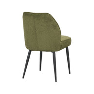 LABEL51 Eetkamerstoelen Liam - Hunter - Geweven - Zwart Metalen Frame