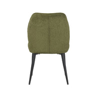 LABEL51 Eetkamerstoelen Liam - Hunter - Geweven - Zwart Metalen Frame