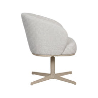 LABEL51 Eetkamerstoelen Cannes - Naturel - Boucle - Taupe Metalen Frame