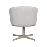 LABEL51 Eetkamerstoelen Cannes - Naturel - Boucle - Taupe Metalen Frame