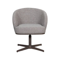 LABEL51 Eetkamerstoelen Cannes - Mushroom - Boucle - Brons Metalen Frame