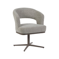 LABEL51 Eetkamerstoelen Monaco - Mushroom - Boucle - Brons Metalen Frame