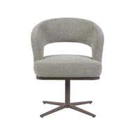 LABEL51 Eetkamerstoelen Monaco - Mushroom - Boucle - Brons Metalen Frame