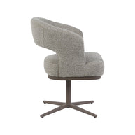 LABEL51 Eetkamerstoelen Monaco - Mushroom - Boucle - Brons Metalen Frame