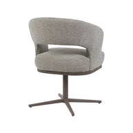 LABEL51 Eetkamerstoelen Monaco - Mushroom - Boucle - Brons Metalen Frame