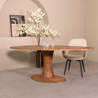 LABEL51 Eetkamertafels Craft - Nature Smooth - Mangohout - 200 cm - Ovaal