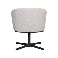 LABEL51 Eetkamerstoelen Cannes - Naturel - Boucle - Zwart Metalen Frame
