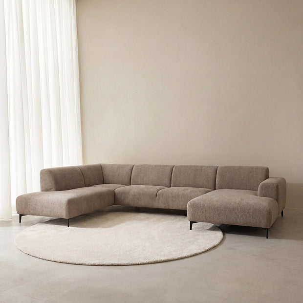 LABEL51 Banken Merido - Taupe Raven | Zwart Metaal - Velvet - U-Bank Links