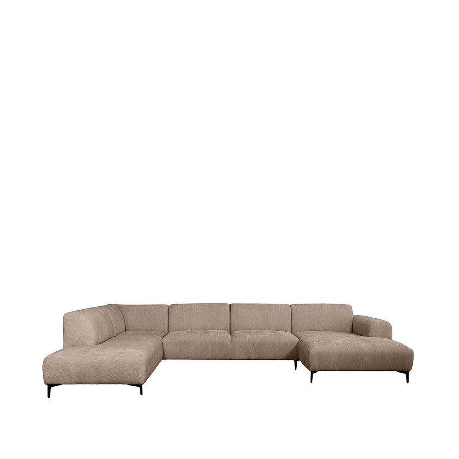 LABEL51 Banken Merido - Taupe Raven | Zwart Metaal - Velvet - U-Bank Links
