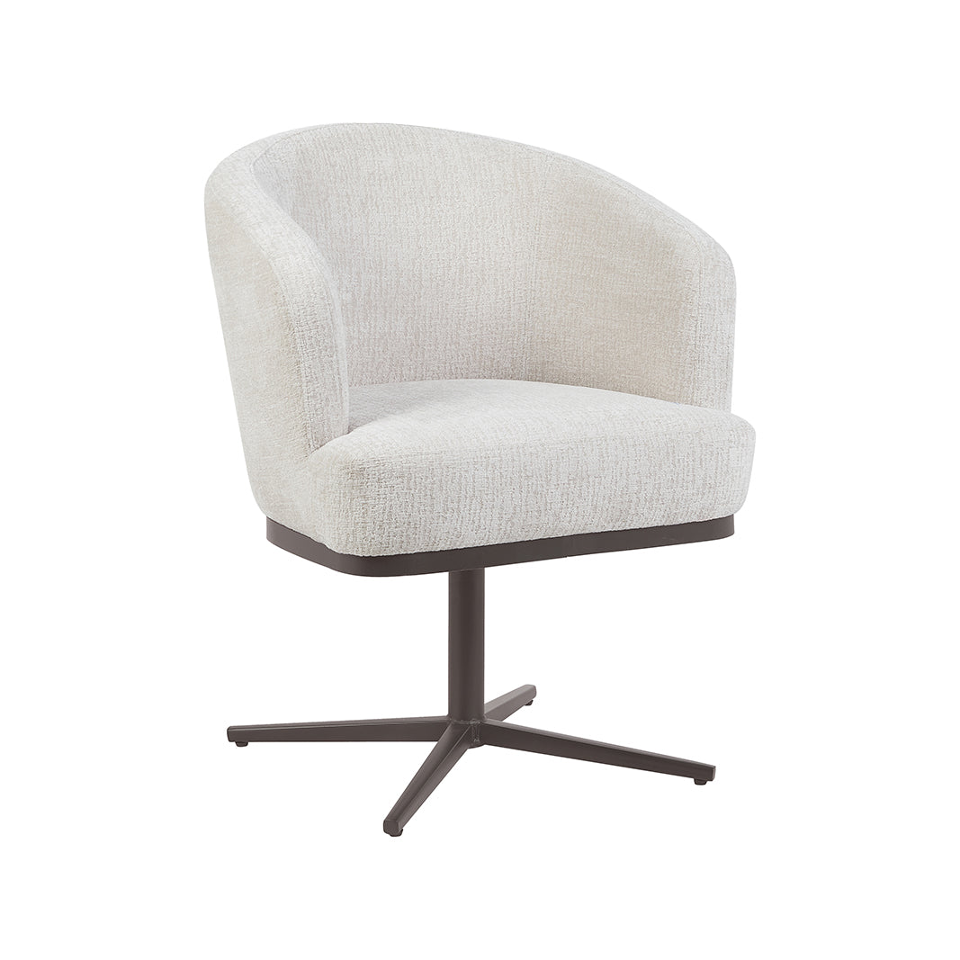 LABEL51 Eetkamerstoelen Cannes - Naturel - Geweven - Brons Metalen Frame