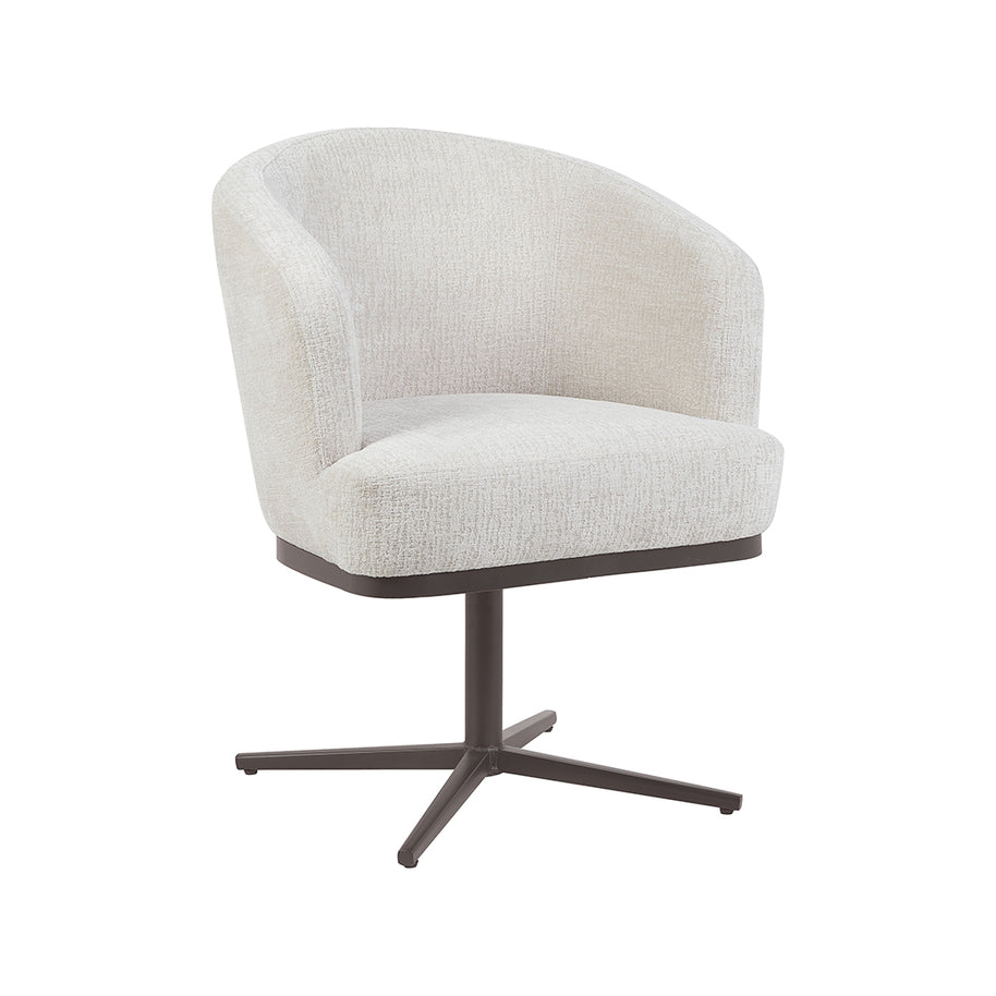LABEL51 Eetkamerstoelen Cannes - Naturel - Geweven - Brons Metalen Frame
