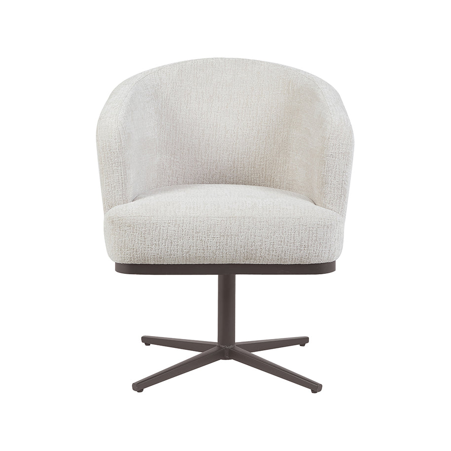 LABEL51 Eetkamerstoelen Cannes - Naturel - Geweven - Brons Metalen Frame