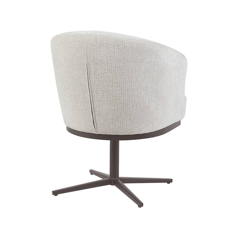 LABEL51 Eetkamerstoelen Cannes - Naturel - Geweven - Brons Metalen Frame