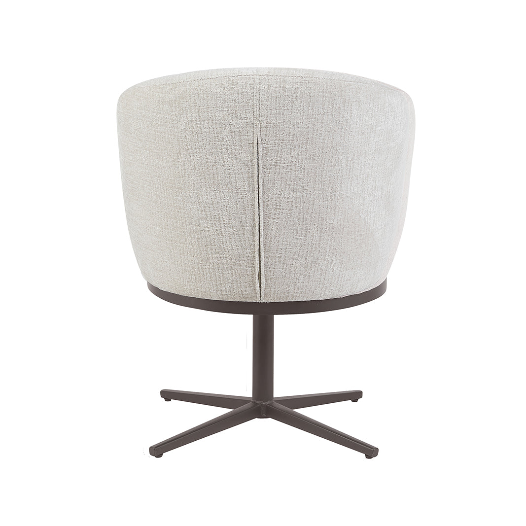 LABEL51 Eetkamerstoelen Cannes - Naturel - Geweven - Brons Metalen Frame