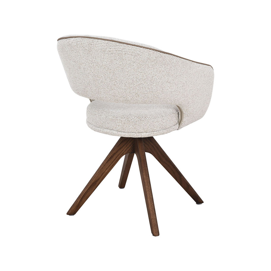 LABEL51 Eetkamerstoelen Osuma - Naturel - Geweven - Walnoot Houten Frame