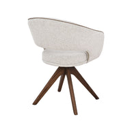 LABEL51 Eetkamerstoelen Osuma - Naturel - Geweven - Walnoot Houten Frame