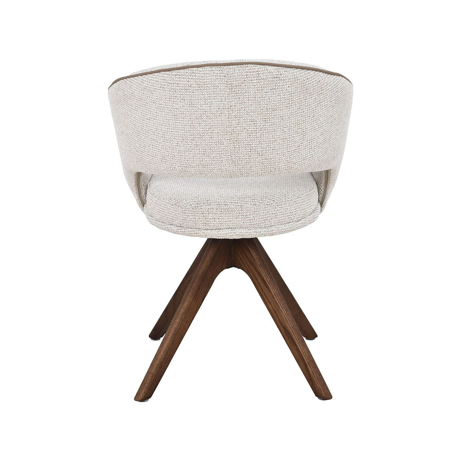 LABEL51 Eetkamerstoelen Osuma - Naturel - Geweven - Walnoot Houten Frame