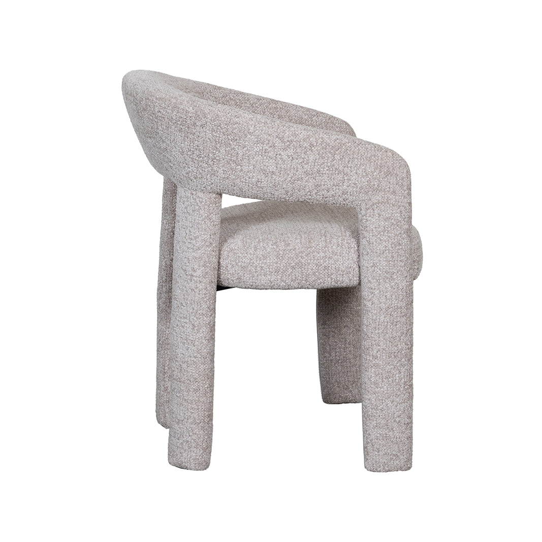 LABEL51 Eetkamerstoelen Takara - Beige - Geweven