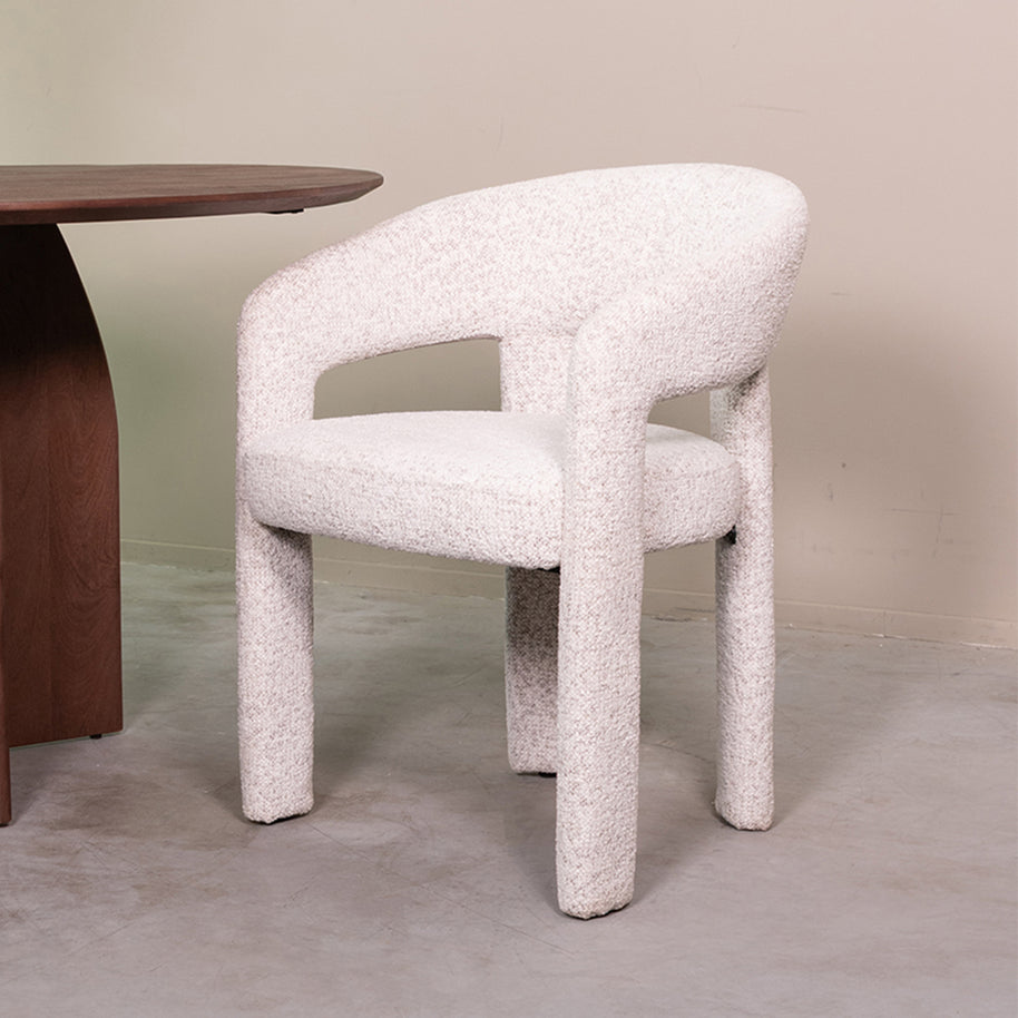 LABEL51 Eetkamerstoelen Takara - Champagne - Geweven