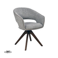 LABEL51 Eetkamerstoelen Osuma - Beige - Geweven - Walnoot Houten Frame
