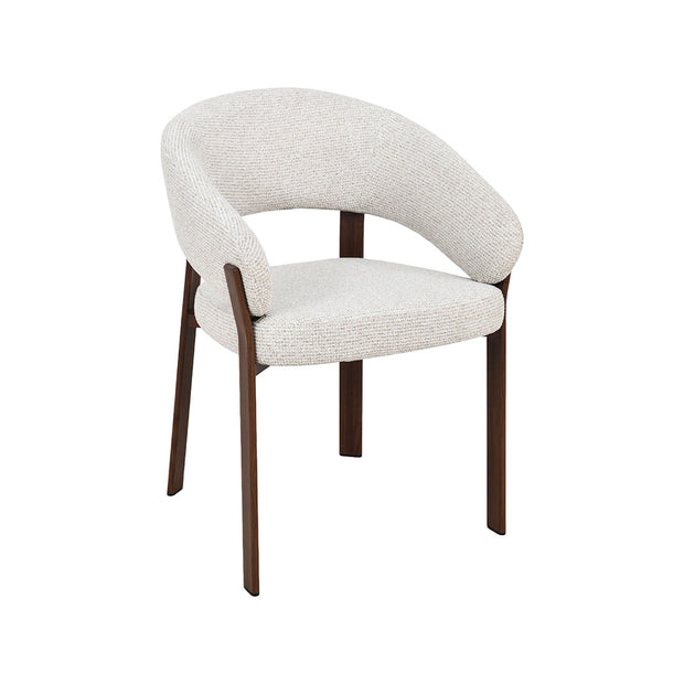 LABEL51 Eetkamerstoelen Sato - Naturel - Geweven - Walnoot Houten Frame
