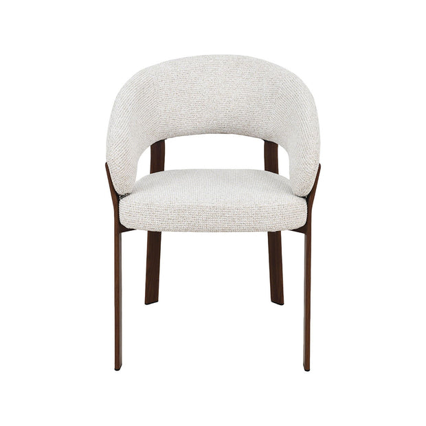 LABEL51 Eetkamerstoelen Sato - Naturel - Geweven - Walnoot Houten Frame