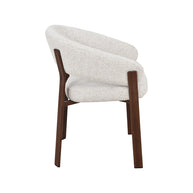 LABEL51 Eetkamerstoelen Sato - Naturel - Geweven - Walnoot Houten Frame