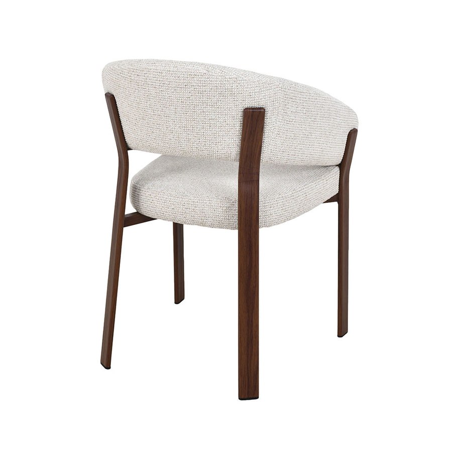 LABEL51 Eetkamerstoelen Sato - Naturel - Geweven - Walnoot Houten Frame