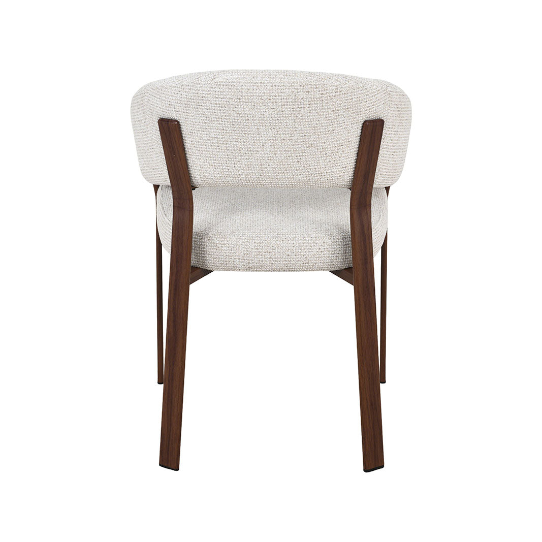 LABEL51 Eetkamerstoelen Sato - Naturel - Geweven - Walnoot Houten Frame