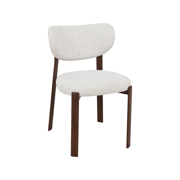 LABEL51 Eetkamerstoelen Mika - Naturel - Geweven - Walnoot Houtlook Metaal
