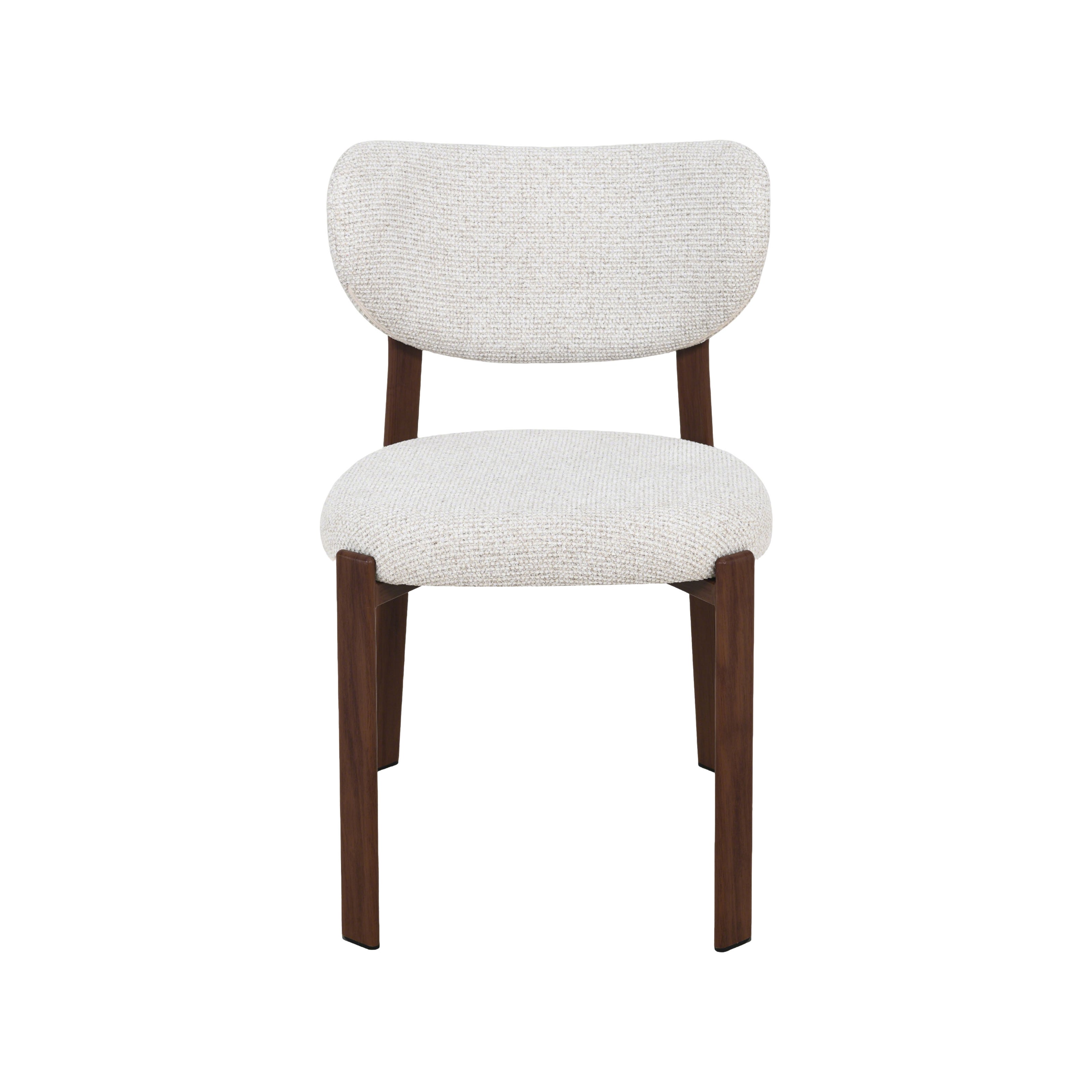 LABEL51 Eetkamerstoelen Mika - Naturel - Geweven - Walnoot Houtlook Metaal