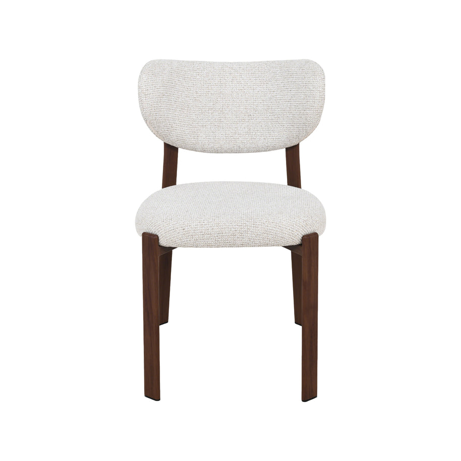 LABEL51 Eetkamerstoelen Mika - Naturel - Geweven - Walnoot Houtlook Metaal