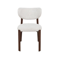 LABEL51 Eetkamerstoelen Mika - Naturel - Geweven - Walnoot Houtlook Metaal
