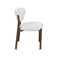 LABEL51 Eetkamerstoelen Mika - Naturel - Geweven - Walnoot Houtlook Metaal