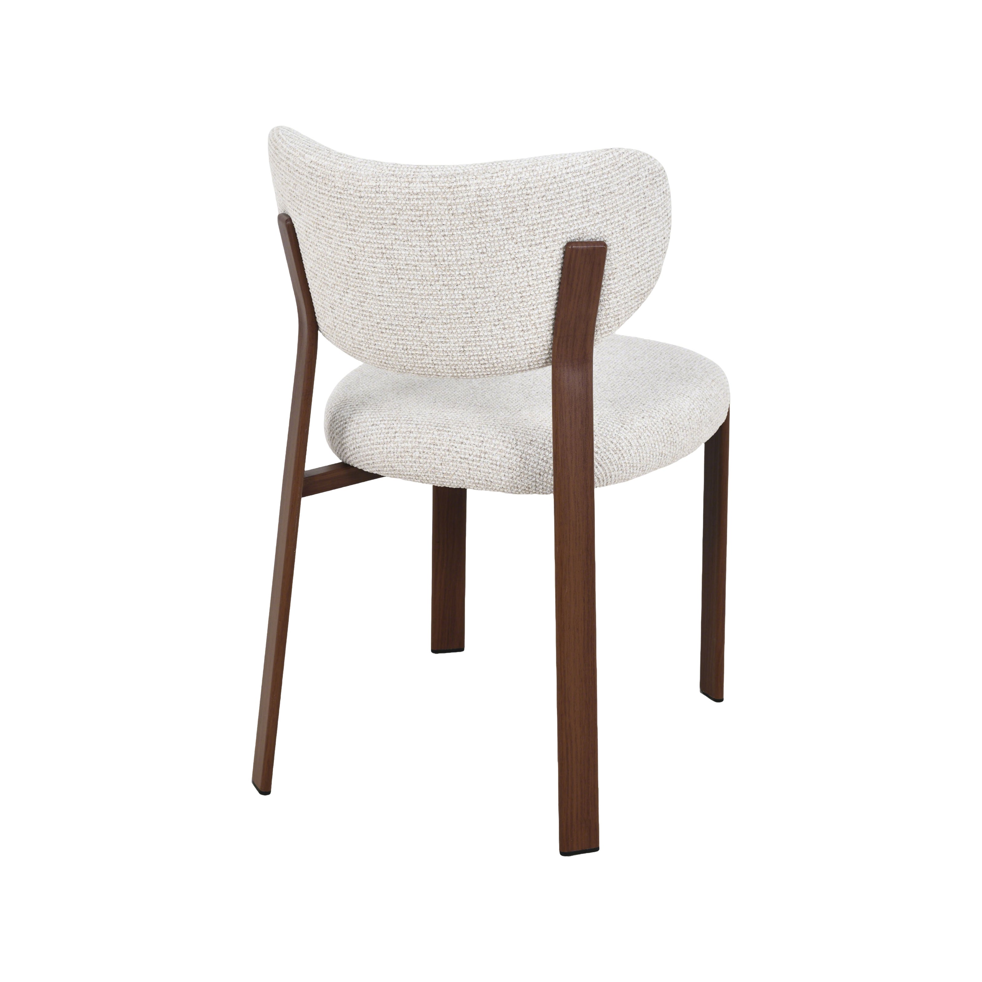 LABEL51 Eetkamerstoelen Mika - Naturel - Geweven - Walnoot Houtlook Metaal