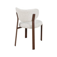 LABEL51 Eetkamerstoelen Mika - Naturel - Geweven - Walnoot Houtlook Metaal