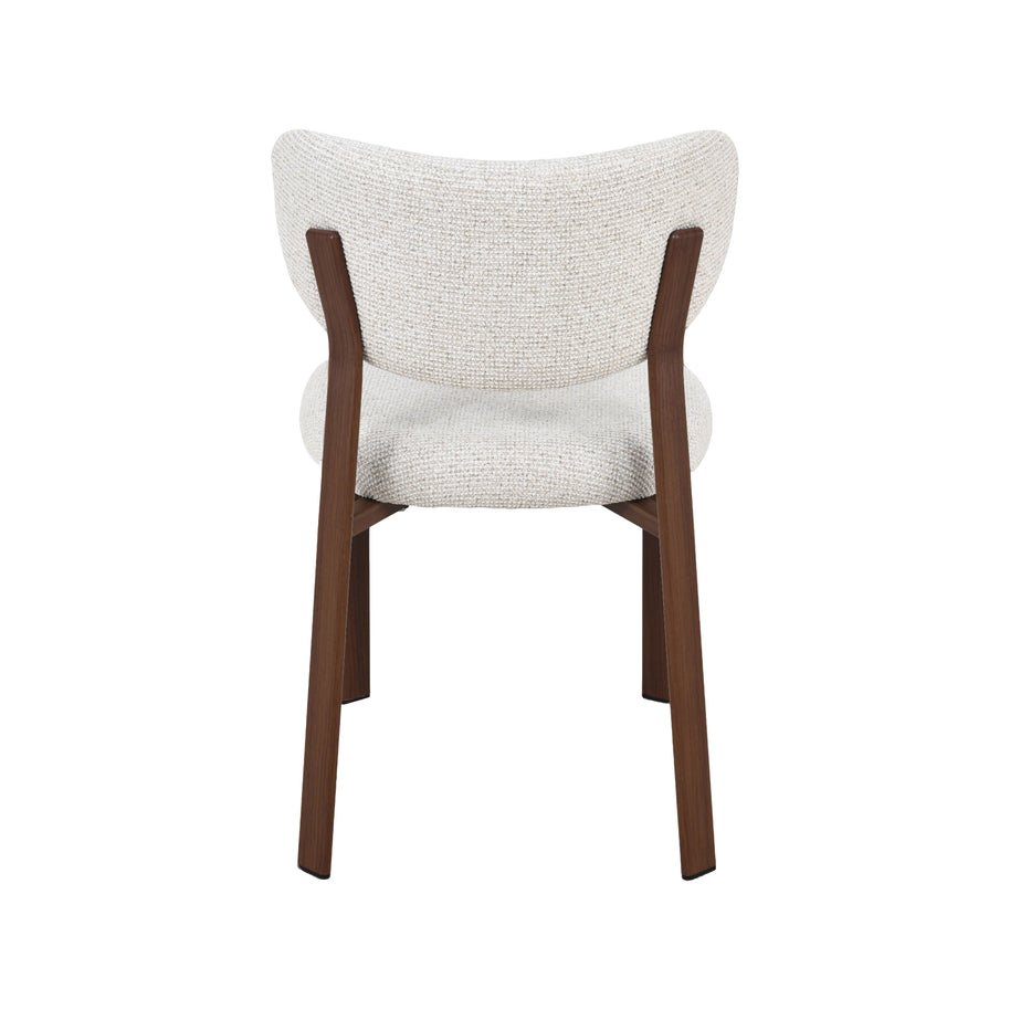 LABEL51 Eetkamerstoelen Mika - Naturel - Geweven - Walnoot Houtlook Metaal